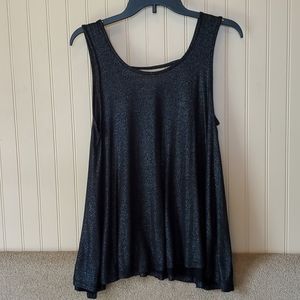 EUC Juicy Couture sparkly black tank xs silver